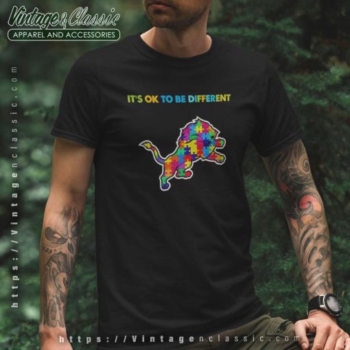 Detroit Lions Autism Its Ok To Be Different Shirt