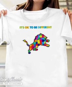 Detroit Lions Autism Its Ok To Be Different Tshirt Women