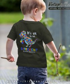 Dino Its Ok To Be Different Shirt Dinosaur T rex Autism kids shirt