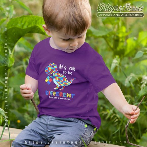 Dino Its Ok To Be Different Shirt, Dinosaur T rex Autism