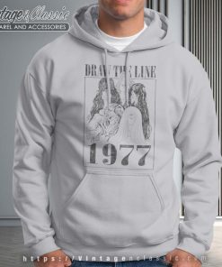 Draw the Line 1977 Shirt Gift for Aerosmith Fans Men Hoodie
