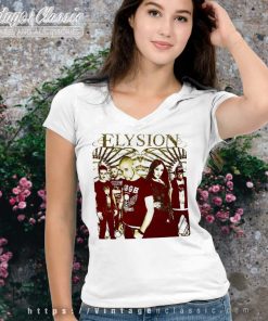 Elysion Band Graphic Tee V neck
