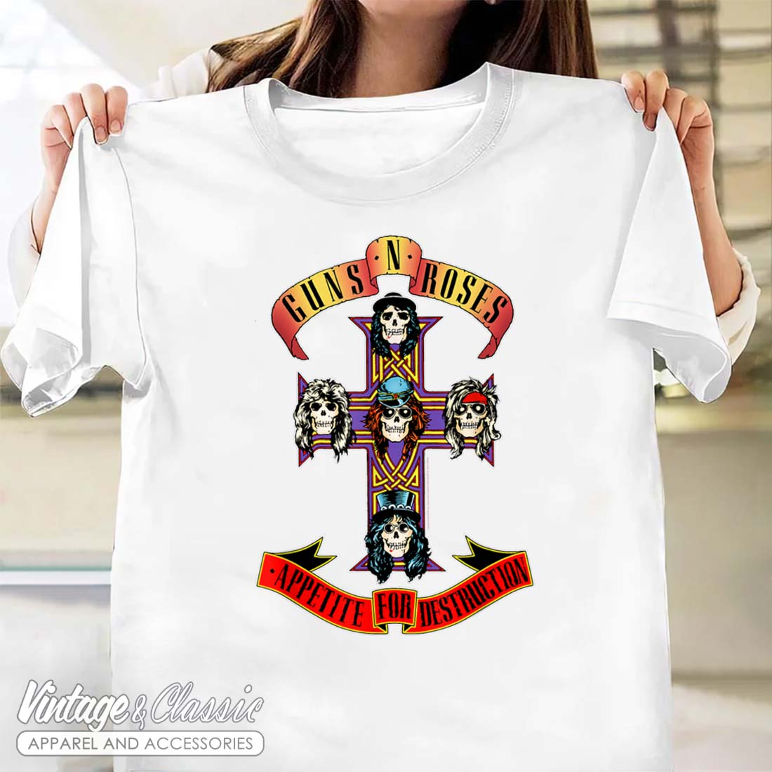 Guns N Roses Cross Tshirt