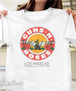 Guns N Roses 1989 Bullet Seal LA Shirt