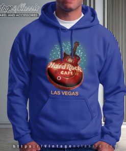 Hard Rock Cafe Las Vegas Guitar Hoodie Royal