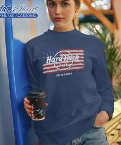 Hard Rock Cafe Pittsburgh USA Flag Sweatshirt