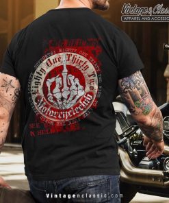 Hells Angels Big Red Machine Splatter T Shirt Back