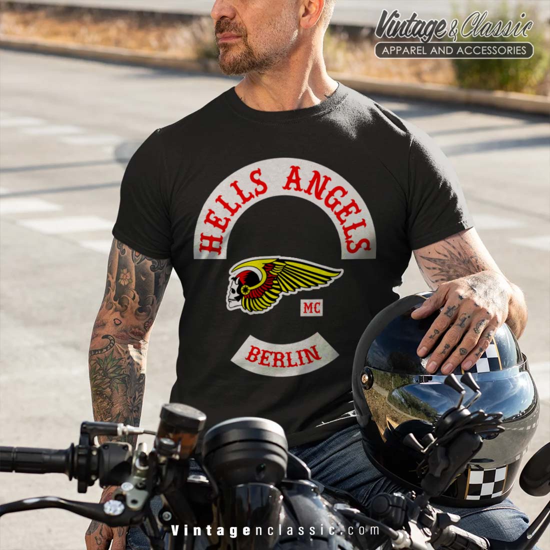 Hells Angels Mc Berlin Shirt - Vintagenclassic Tee