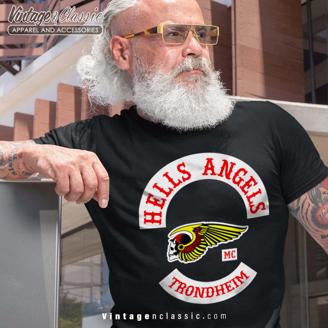 Hells Angels Mc Trondheim Shirt - Vintagenclassic Tee