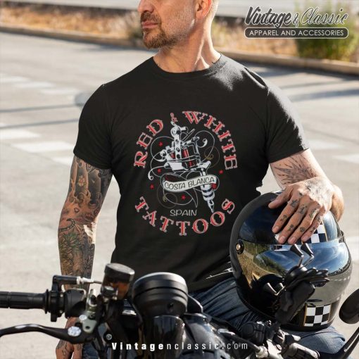 Hells Angels Red White Tattoo Shirt