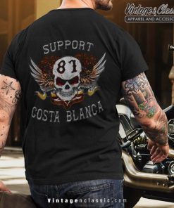 Hells Angels Scull Tatoo Support 81 T Shirt Back