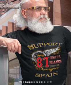 Hells Angels Spain Support 81 Costa Blanca T Shirt Black