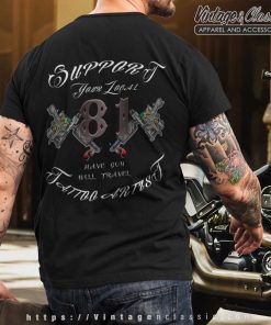 Hells Angels Tattoo Support81 T shirt Back