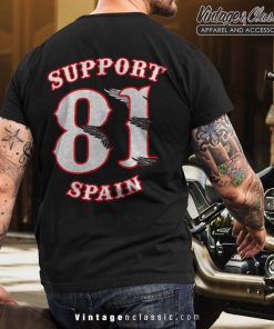 Hells Angels Winged Spain Support81 T Shirt Back