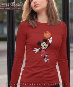 Houston Cougars Mickey Basketball NCAA March Madness Longsleeves