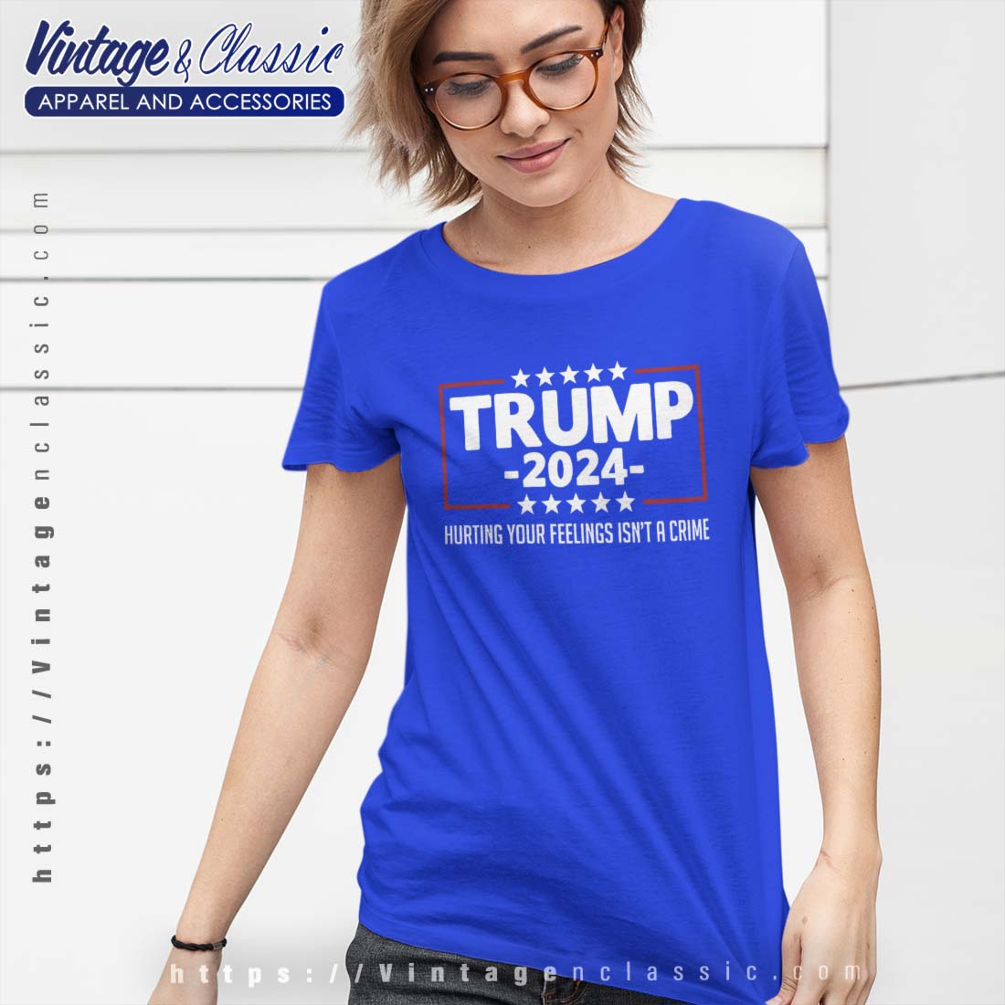 Hurting Your Feelings Isnt A Crime Trump 2024 Shirt - Vintagenclassic Tee