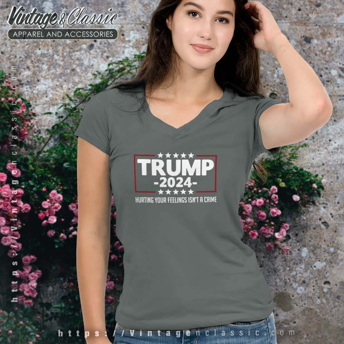 Hurting Your Feelings Isnt A Crime Trump 2024 Shirt - Vintagenclassic Tee
