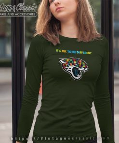 Jacksonville Jaguars Autism Its Ok To Be Different Longsleeves