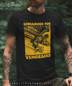 Judas Priest Screaming For Vengeance Gold Square Tshirt