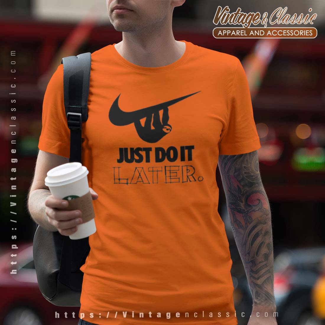 Zanahoria Ingenieria Alegre Just Do It Later Sloth Hanging On Nike Logo Shirt - High-Quality Printed  Brand