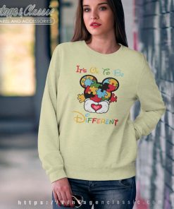 Mickey Autism Awareness Sweatshirt Its Ok To Be Different Shirt