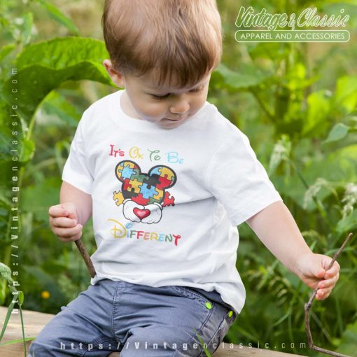 Mickey Autism Awareness, Its Ok To Be Different Shirt
