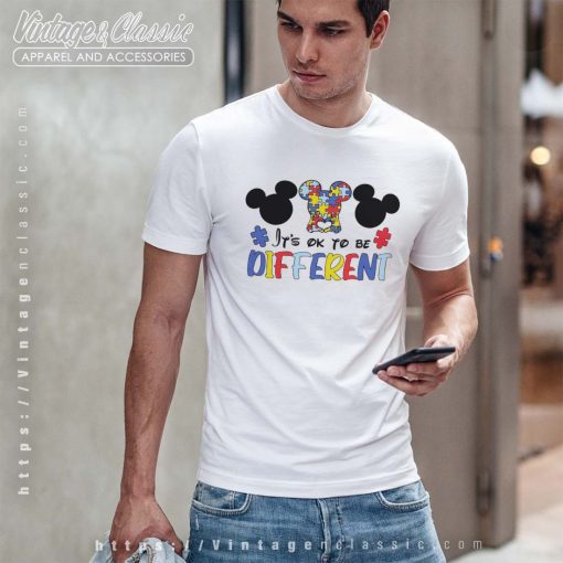 Mickey Autism Ok To Be Different Shirt