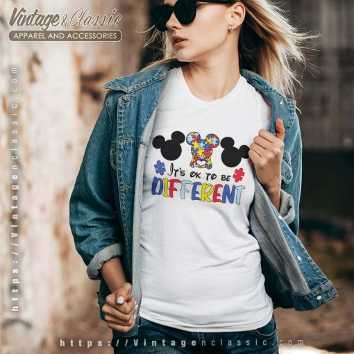 Mickey Autism Ok To Be Different Shirt