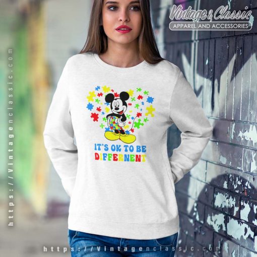 Mickey Its Ok To Be Different Shirt, Disney Autism
