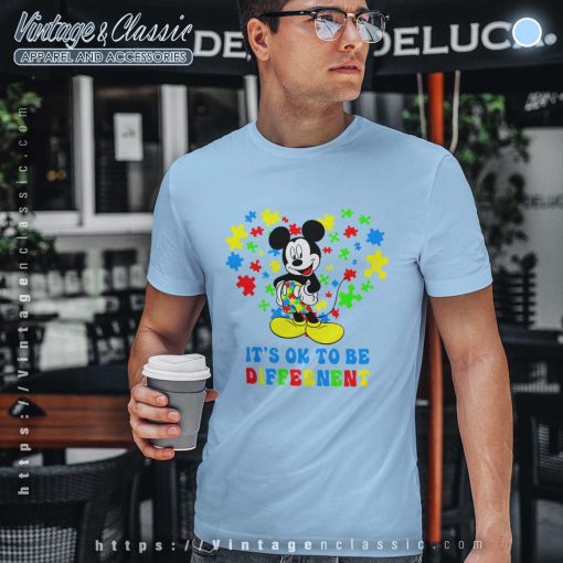 Mickey Its Ok To Be Different Shirt, Disney Autism