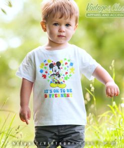 Mickey Its Ok To Be Different kids Shirt Disney Autism