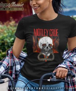 Motley Crue Skull Flames Tshirt