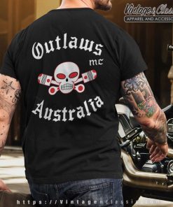 Outlaws MC Australia T shirt Back