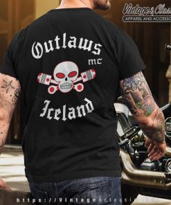 Outlaws MC Iceland T shirt Back