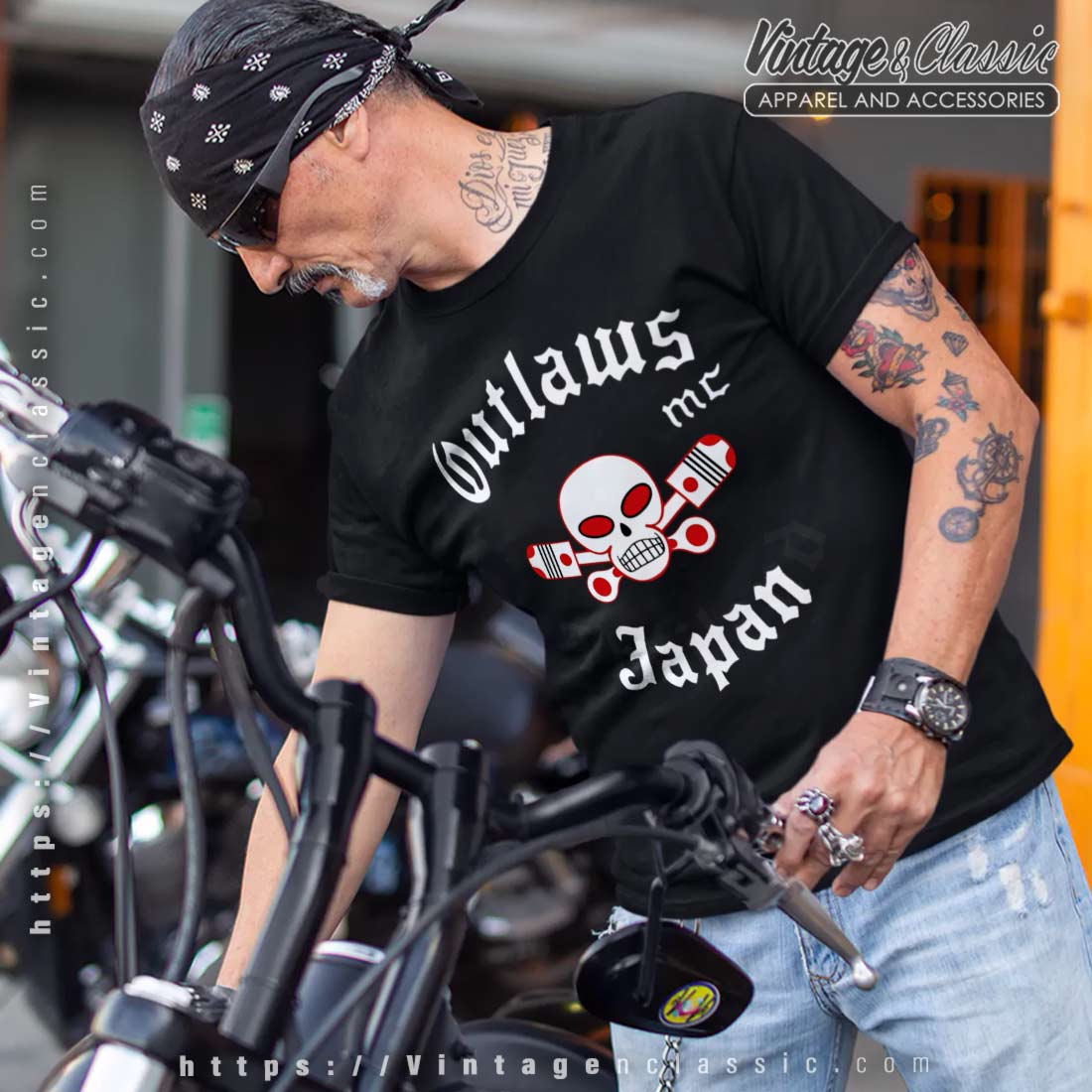 Outlaws MC Japan Shirt - Vintagenclassic Tee