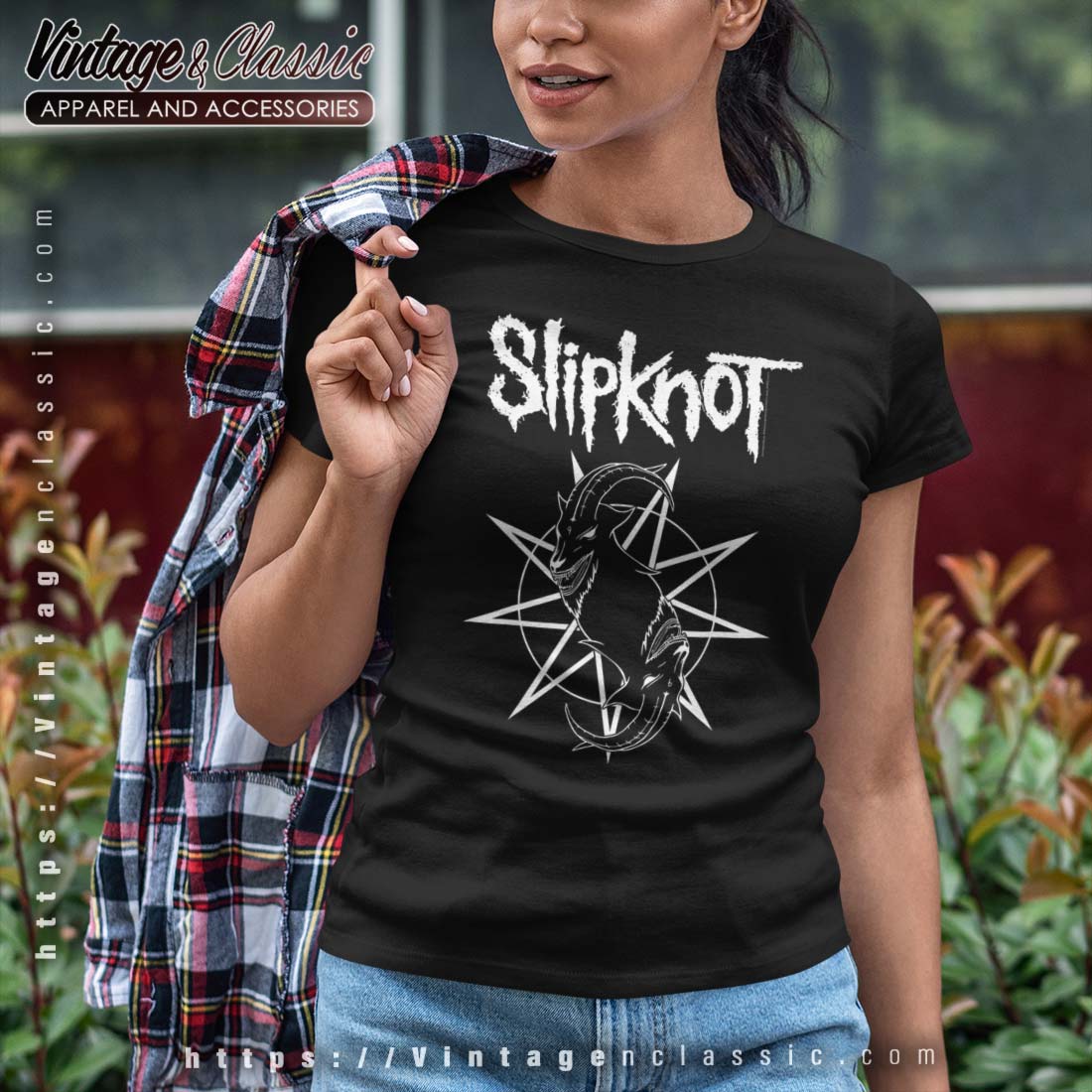 Slipknot Skull Star Shirt - Vintagenclassic Tee