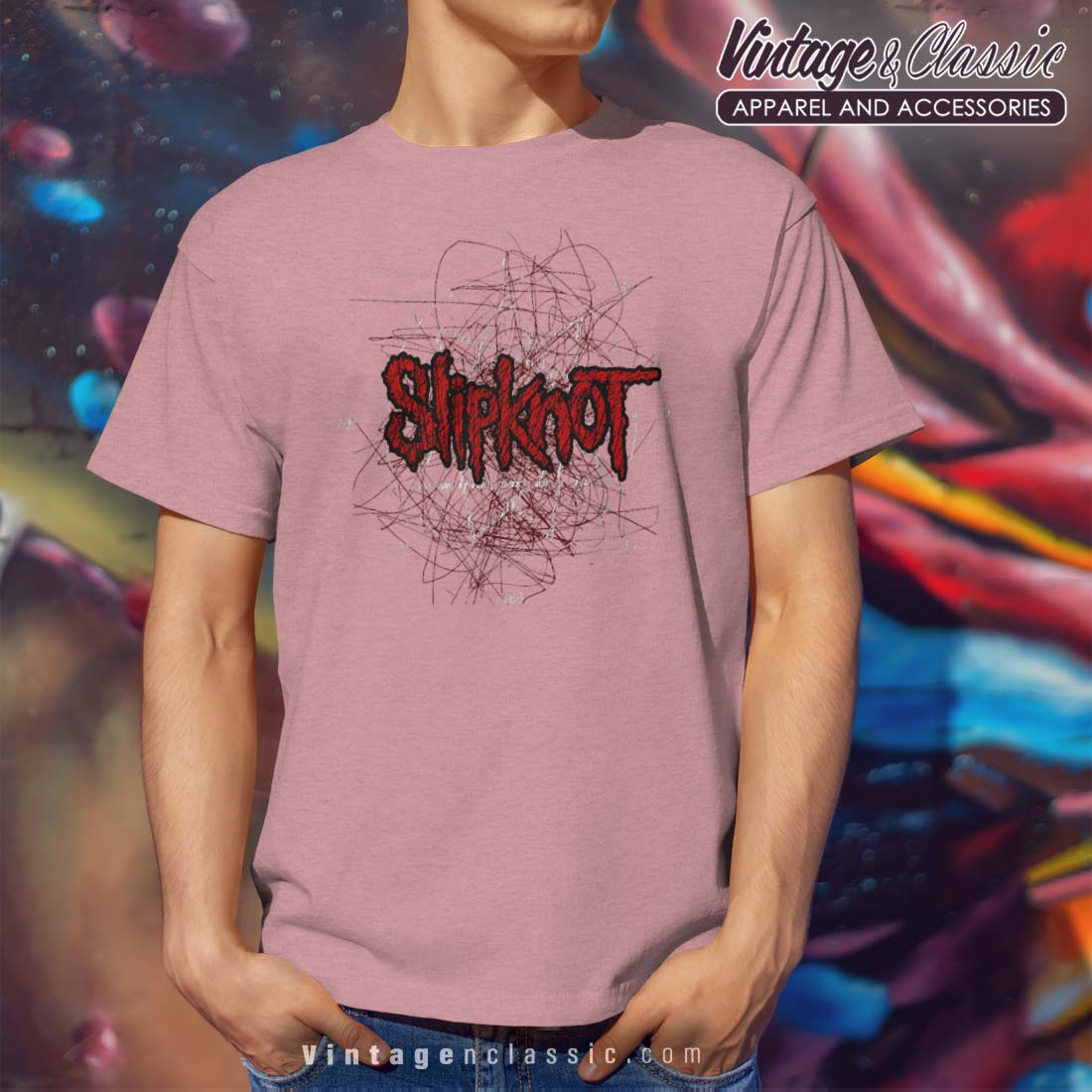 Slipknot Scribble Star Logo Shirt - Vintagenclassic Tee