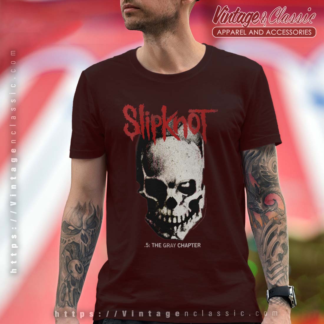 Slipknot Skull Star Shirt - Vintagenclassic Tee