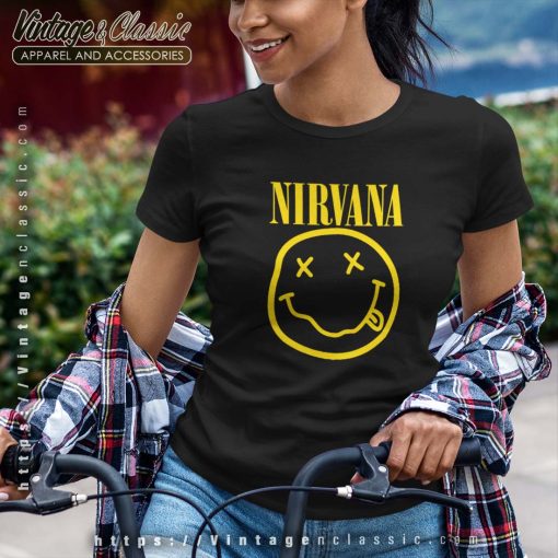 Smiley Band Logo Nirvana T shirt - High-Quality Brand