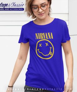 Smiley Band Logo Nirvana Tshirt Women