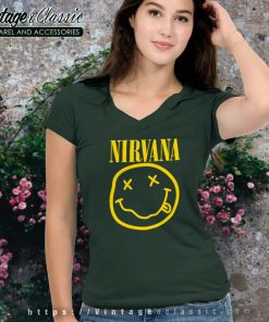 Smiley Band Logo Nirvana Vneck