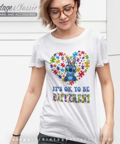 Stitch Ok To Be Different Autism Shirt Disney Autism