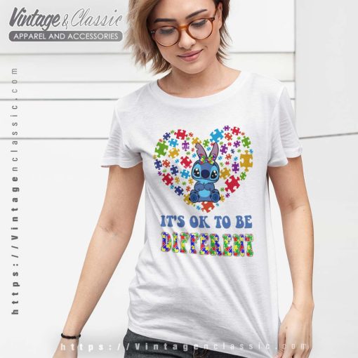 Stitch Ok To Be Different Autism Shirt, Disney Autism