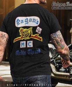 The Pagans MC Media Thread T shirt Back