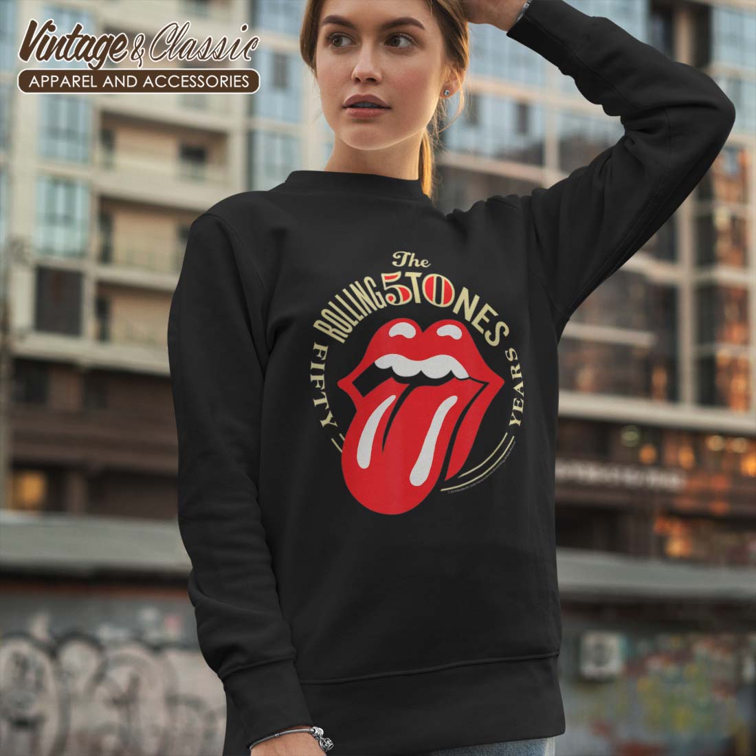 Buffalo Bills Rolling Stones Tongue Crewneck Buffalo Crewneck