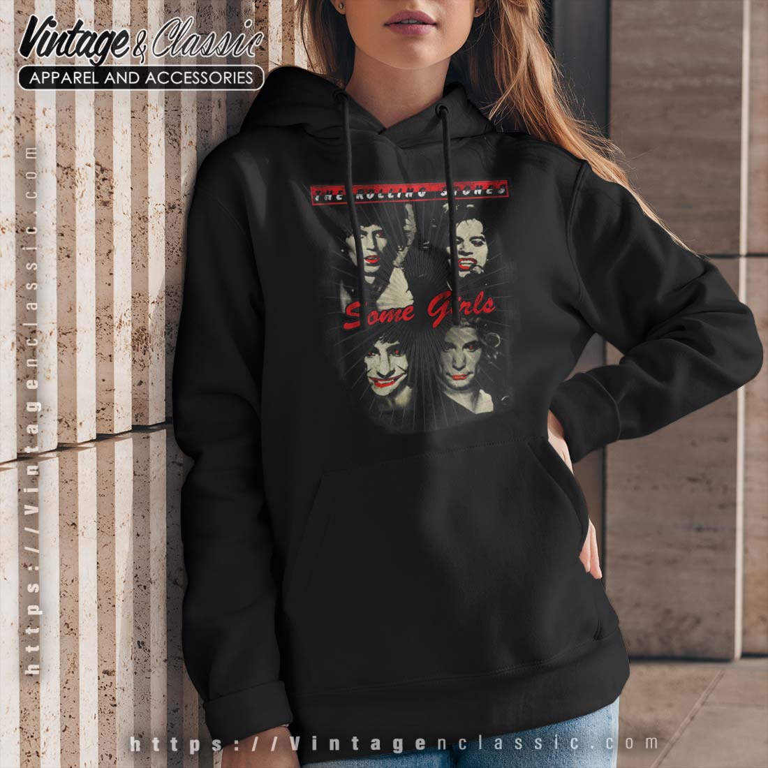 Red lipstick and discount a hoodie sweatshirt