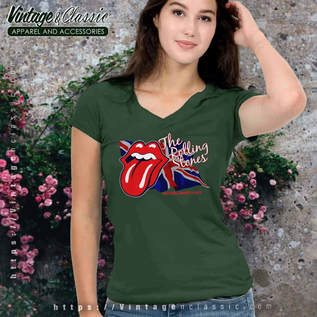 Rolling stones 2025 v neck