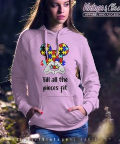 Mickey Till All The Pieces Fit Autism Hoodie