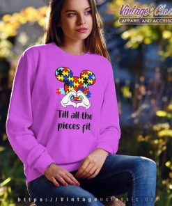 Mickey Till All The Pieces Fit Autism Sweatshirt