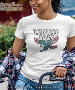 Trump 2024 MAGA Distressed Tshirt Women
